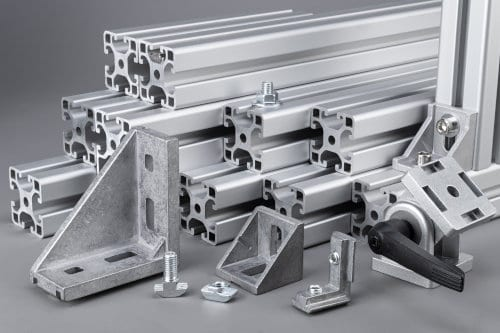Modular T-slot aluminum framing for machinery